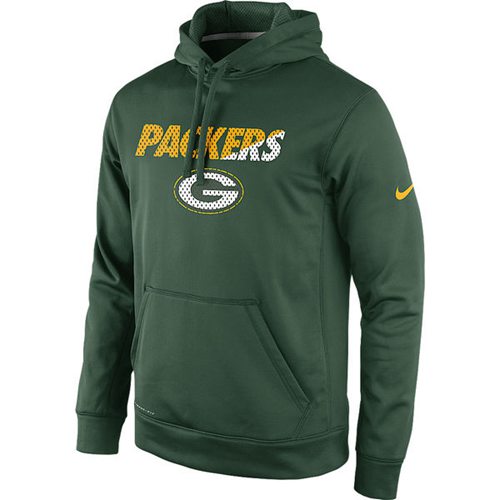 Green Bay Packers Nike Kick Off Staff Performance Pullover Hoodie Green - Click Image to Close